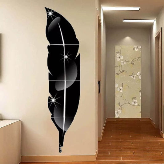 3d Acrylic Wall leaf Mirror reflection Room Decor